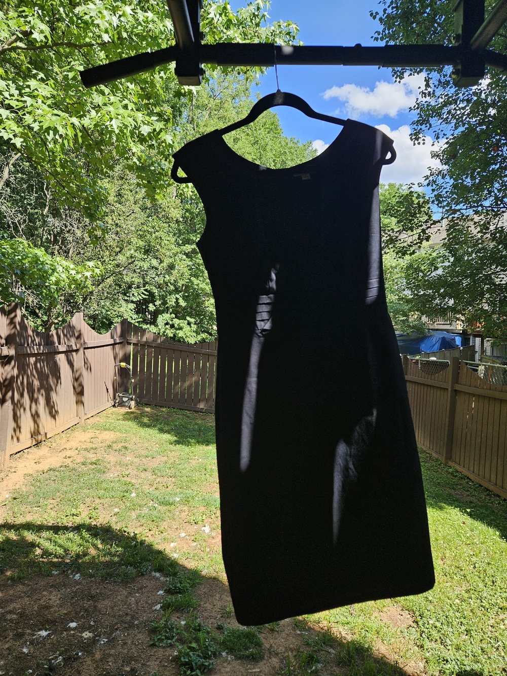 J. Crew Black Cap-Sleeve Midi Sheath Dress